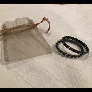 LIKE NEW!! Chico’s stretch Hematite bracelets.